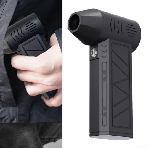 YJDOORPLAY Souffleur à air comprimé électrique portable avec moteur sans balais 130 000 tr/min, rechargeable par USB, sans fil, avec lumière LED, 4 réglages pour clavier d'ordinateur, voiture, bureau