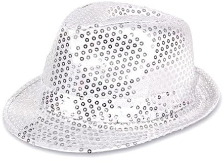 PartyMagix Pailletten Glitzer Hut – Funkelnder Faschingshut für Karneval & Party – Kostüm-Accessoire für Erwachsene – Unisex – Einheitsgröße – Glänzender Hut für Mottoparty & Bühne