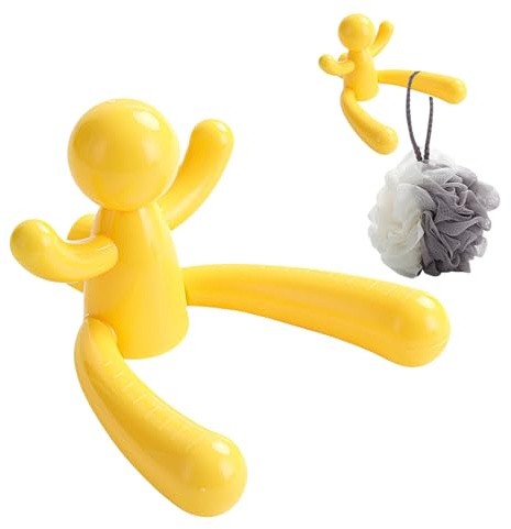 Ganci decorativi da parete, portachiavi , gancio a forma di umano, design elegante autoadesivo, organizer estetico per capelli, per gioielli, bagno, ingresso, camera da letto, cucina