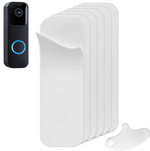 6 Pcs for Blink Doorbell Mount No Drill Double Sided Tape Compatible with Blink Video Doorbells(2nd Gen), for Ring Doorbell Sticky Mount Adhesive Mounts, with 6 Stickers and 1 Key Replacement Tool