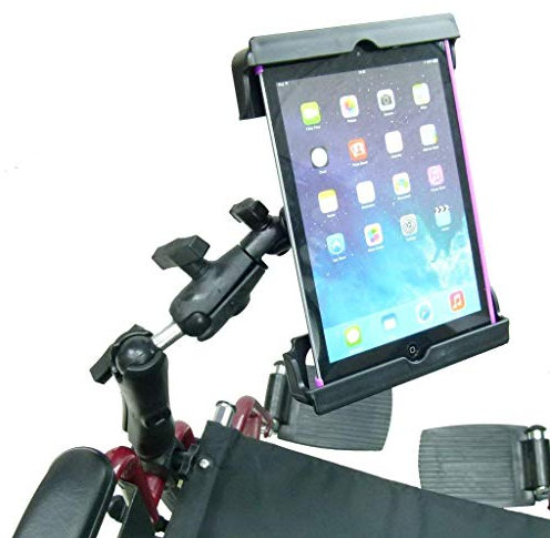 Wheelchair Rail/Tube Mount with Extension & Tablet Holder for Apple iPad Air 2 (sku 21799)