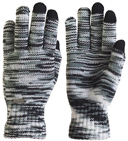 TrailHeads Damen Space Dye Touch Screen Handschuhe - schwarz & weiß