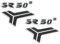 Schriftzug (Folie) SR50 B (1 Stück) für Knieblech* schwarz