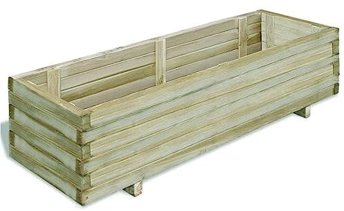 vidaXL Lit Surélevé Rectangulaire Jardinière Bac à Fleurs Jardin Balcon Bois