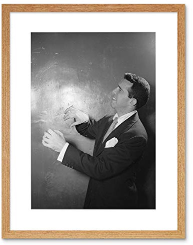 Wee Blue Coo VINTAGE PORTRAIT MUSIC BUDDY RICH DRUMMER USA BLACK FRAMED ART PRINT B12X3780