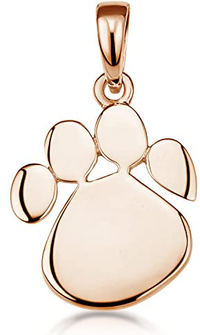 Materia Damen Anhänger Pfote Silber 925 rosegold KA-408-Ohne Kette