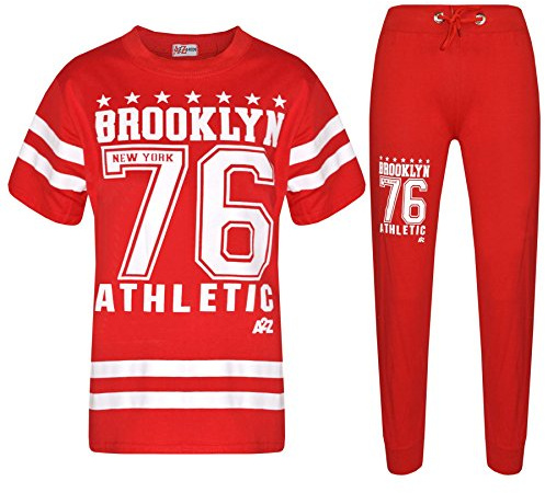 A2Z 4 Kids Boys Top Kids Designer's Brooklyn New York 76 Athletic - Boys Brooklyn 76 Set Red 9-10