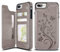 UEEBAI Case for iPhone 6 Plus,Luxury PU Leather Case [Two Magnetic Clasp] [Card Slots] Stand Function Butterfly Flower Pattern Durable Soft TPU Back Wallet Cover for iPhone 6 Plus/6S Plus - Grey