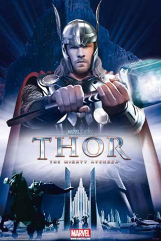 Thor Movie - Asgard - Filmposter Kino Movie - Grösse cm + 2 St Posterleisten Alu 63 cm
