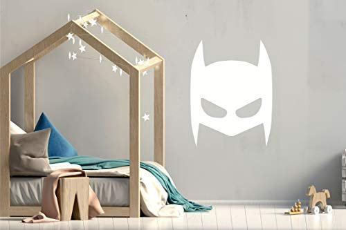 Super Hero Maske Set Kinderzimmer Wandsticker Wandaufkleber Wandbilder Babyzimmer Deko (21cm (B) x 27cm (H), Weiß)