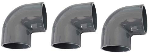 well2wellness® PVC Klebefitting Winkel 90° - 50mm - 3 Stück (200017)