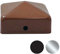 Metal Fence Post CAPS | Oxide Red/Galvanised Silver/Black | All Sizes 50mm 75mm 100mm Ball or Pyramid Available - Decorative (50x50mm Pyramid, Oxide Red)