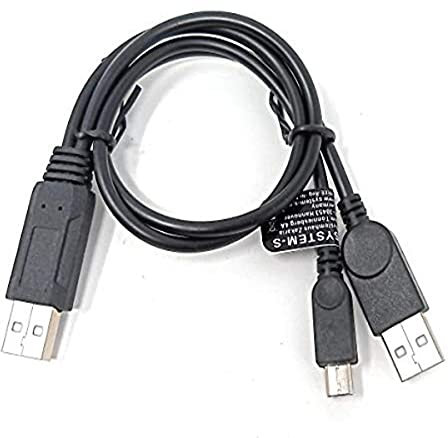 System-S USB 2.0 Kabel Splitter 25cm Typ A Stecker auf Typ A und Micro B Stecker