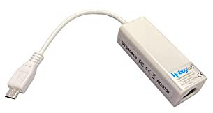 HOBBYTECH Adaptateur Micro USB 2.0 Mâle vers Ethernet RJ45 Femelle Réseau LAN Thunderbolt Compatible TV