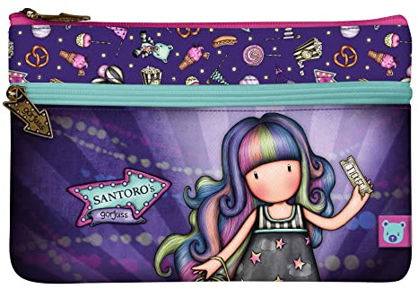 SANTORO Gorjuss - Flaches Federmäppchen mit Tasche - Up and Away Mehrfarbig Estándar Casual