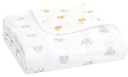 Aden + Anais Dream Babydecke, 1 Stück, groß, atmungsaktiv, 100% Baumwoll-Musselin, Bettdecken für Neugeborene & Kleinkinder, Jungen & Mädchen, Babyparty oder Geschenk, Tierreich