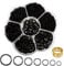 TOAOB 2300pcs Black Open Jump Rings Jewellery Making Jewelry Connector Rings 3mm to 10mm with Opener Tool for DIY Crafts Bracelet Earrings Jewelry Making Repair