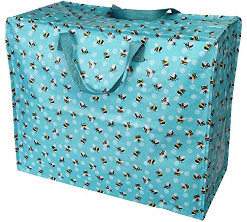 LS-LebenStil XXL Jumbo Bag Bumblebee Türkis 55x48x28cm recycled Allzweck-Tasche Riesentasche Shopper…