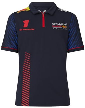 Red Bull Racing F1 Team Max Verstappen 1 Formula Kinder-Poloshirt Offizielle Formel 1 - Blau - 14 Jahre