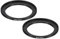 PATIKIL 46mm-55mm Metal Step Up Ring, 2 Pack Camera Lens Filter Adapter Ring Aluminum Filter Adapter Ring for Camera Lenses Hood, Black