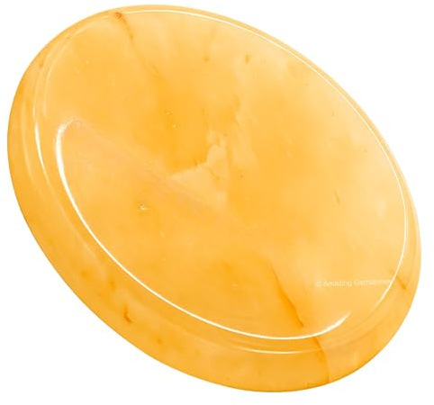 Amazing Gemstone Gelbe Aventurin Handschmeichler Kristalle und Heilsteine – Handschmeichler als Geschenk zum Stressabbau – Piedra Kristall Fidget für die Meditation – Einzigartige Weihnachtsgeschenke