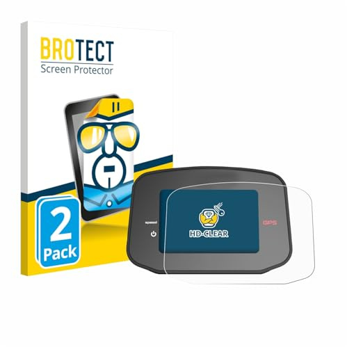 BROTECT Schutzfolie für PowaKaddy CT8 GPS | 2 Stück Transparenter Displayschutz Made in Germany Klare Displayschutz-Folie Clear Einfache Montage Case-Friendly