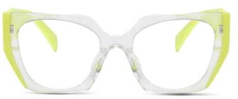 AOOLIA Cateye Lesebrille Damen, Damen und Herren Anti-Blaulicht Lesebrille Brille, Blockieren Blaulicht von E-Reader und Computer(Grün, 1, Dioptrien)