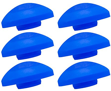 AWM Trampolin Endkappen Set blau Schutzkappen 28 mm Sicherheitsnetz Kappen *Halbrund
