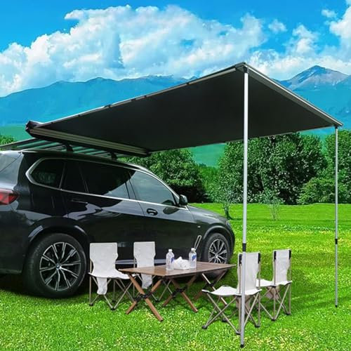 Toldo Camper Tienda Techo coche Toldo Retráctil para Coche 140x200cm,Tienda de campaña Lateral del Coche toldo Exterior vehículo,toldo coche UV50+,Impermeable para Caravana,Furgoneta, Coche ( Size : 1