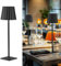 ZACHVO LED Tischlampe Kabellos Dimmbare 5200mAh LED Akku Tischleuchte 3 Farbtemperatur IP44 Wasserdichte Touch Control USB-C Metallmaterial Rechargeable LED Table Lamp (Schwarz)