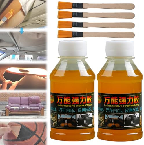 Colla per Riparazione del Cielo dell'Auto - Adesivo Potente per Tessuto e Interno - Multiuso (2 Pezzi)