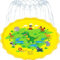 Cliste Wassermatte - Spielmatte mit Wassersprüher für Kinder - 170cmx170cm - Wasserspielzeug - Insel Thema - Wasserfontäne Spielmatte - Kinderpool - Pool Sprühmatte (Gelb)