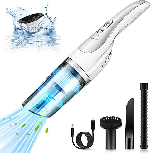 RaMokey akku Handstaubsauger Kabellos, Mini Tragbarer Auto Staubsauger Tierhaare für Haus, Haustier und Auto, 120W Leistungsstarker Handstaubsauger