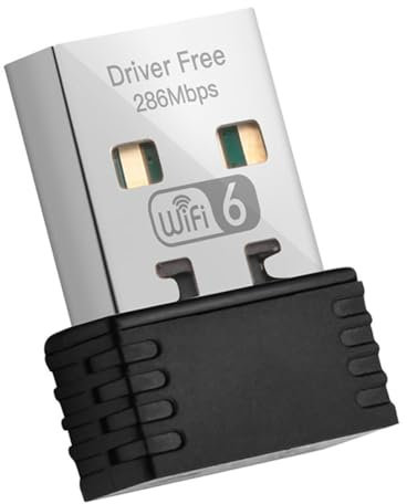 PPcdfre Adaptador InaláMbrico WiFi 6 AX286 802.11Ax 2,4 GHz, Controlador Gratuito, Tarjeta de Red USB para Ordenador Win7/10/11, Mini Receptor WiFi