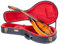 Crossrock Relief Series Mandolin Case for A-Style | Carved Ocean Blue Finish, Mink Fleece Interior, Arched Top, Lock – Premium Wooden Hardshell -Ocean Blue (CRW630MAOB)