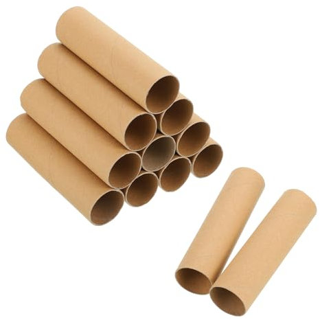 sourcing map 12 Pack Cardboard Tubes for Crafts, Toilet Paper Rolls Corrugated Cardboard Roll for Painting, Drawing, Art Supplies, DIY Projects, 5.91x1.58 Inches,Brown