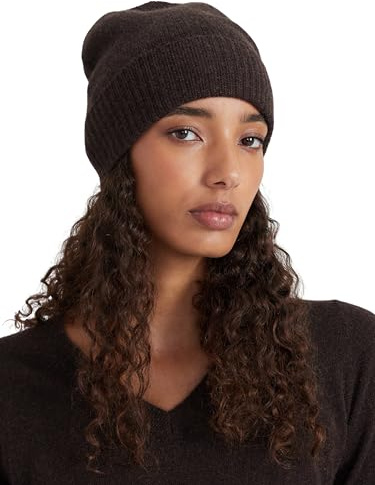 Style & Republic Kaschmir Sport Mütze-Beanie Damen aus 100% Cashmere - Dein kuscheliger Premium Beanie für stilvolle Herbst- & Winter-Momente, One-Size/Einheitsgröße