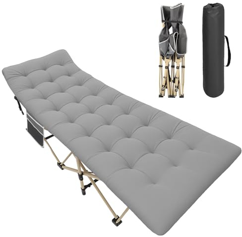 Campingbett feldbett klappbar, Faltbar Gästebett bis 200 kg für, 190x 71x 35cm, Hergestellt Aus Oxford-Stoff Und Robustem Stahlrohr, Indoor, Outdoor und Garten