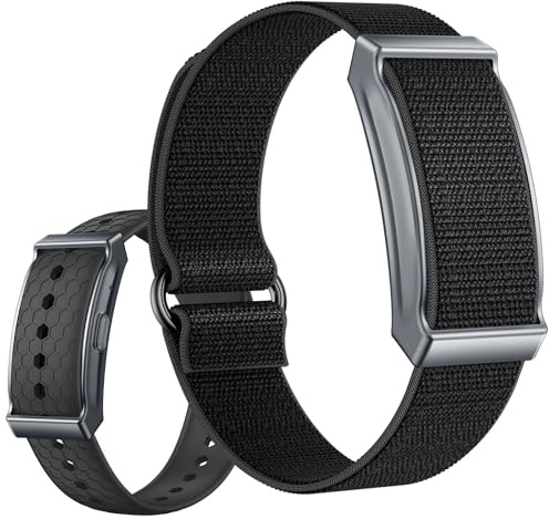 findtime Braccialetto fitness tracker senza display, contapassi, monitor del sonno, cardiofrequenzimetro caloria, tracciamento della distanza multisport, IP68, impermeabile, leggero, 2 bracciali nero