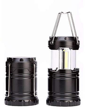 2 Pack Collapsible Outdoor LED Camping Lantern, Portable Battery Powered Light, Pop Up Lantern, Emergency Torch with Foldable Handle for Hurricane Power Cut Camping Hiking Garden Shed Car & Home