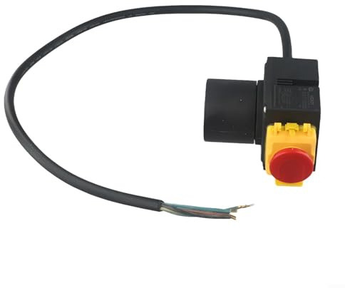 Eawfgtuw Log Splitter Switch 250V 16A IP54 Waterproof Electrical Switch for Wood Splitter HCK3T 23221153 Replacement Part with 6.3cm Terminal Black Red Yellow