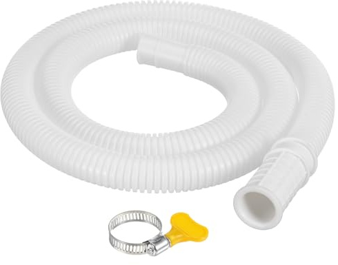 MAGICLULU Tubo Flessibile per Scarico Condizionatore in Pvc Bianco, Corrugato, Facile da Installare e Resistente alla Deformazione, Prolunga 1 Metro per Lavatrice e Aria Condizionata