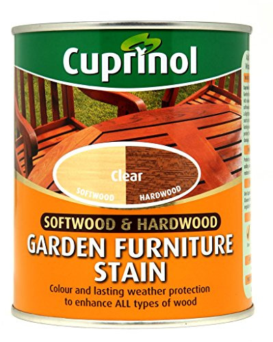 Clear Garden Furniture Stain 750ml | Exterior Wood Stain and Protector | Durable Finish for Garden Furniture Tables Chairs Benches and Outdoor Timber