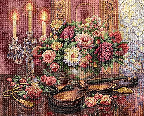 Dimensions Gold Collection Romantic Floral Counted Cross Stitch Kit-16X13 14 Count