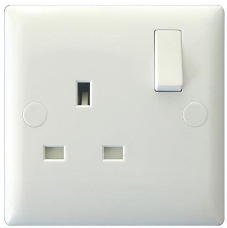 Varilight 1-Gang 13A Double Pole Switched Socket Polar White