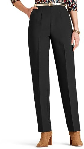 Chums Ladies Wool-Touch Easy Care Trousers Black 18 Short