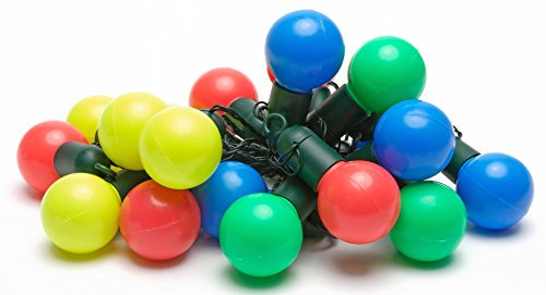 LED-Highlights Led Lichterkette Außen Bunt 20 Kugeln 9 m Strom Outdoor Partybeleuchtung Festbeleuchtung Garten Balkon Terrasse