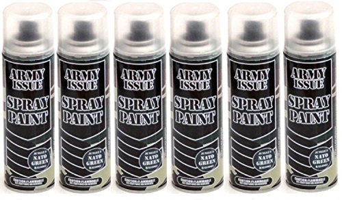6 x 250ml Auto Spray Paint 8 Nato Green Army Camouflage Combat Fishing Jungle