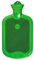 2 Liter Gummi-Wärmflasche, Wärmeflasche Warmtherapie, einseitig Lamellen, grün