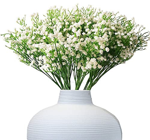 Nerseki 10 Künstliche Baby Atem Gladiolen Blumen Hochzeit Home Decor Geschenk weiß